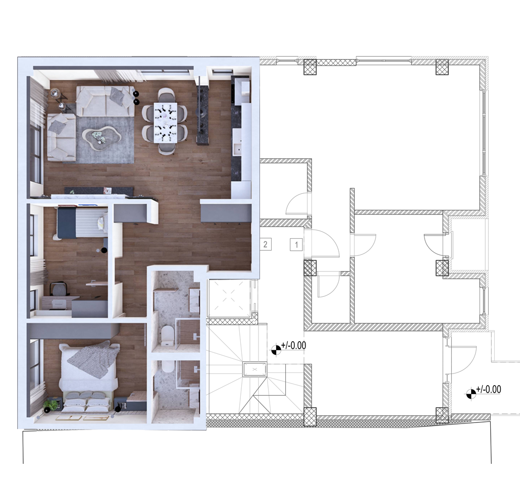 Three-room Apartment 2