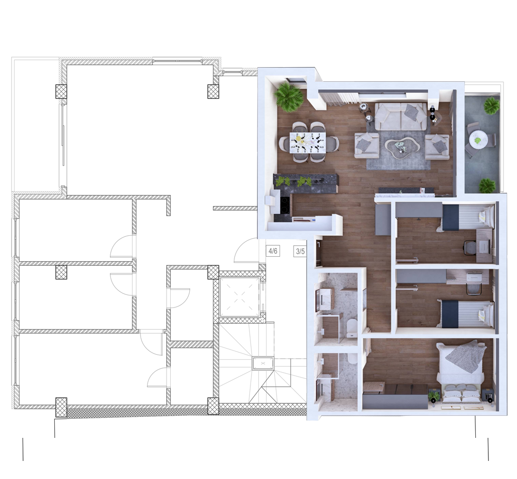 Four-room Apartment 5