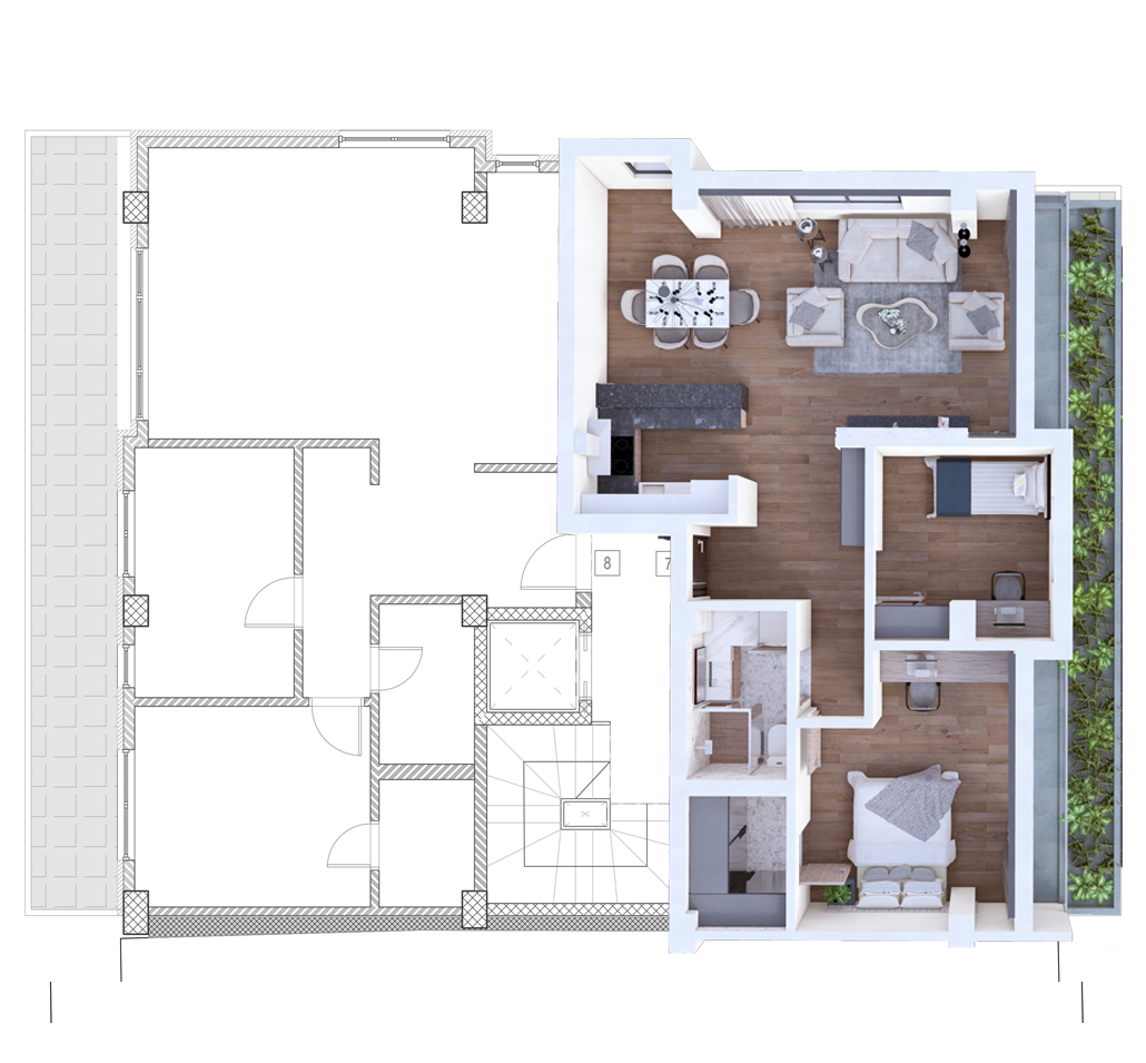 Трособен стан 7 – Ченто