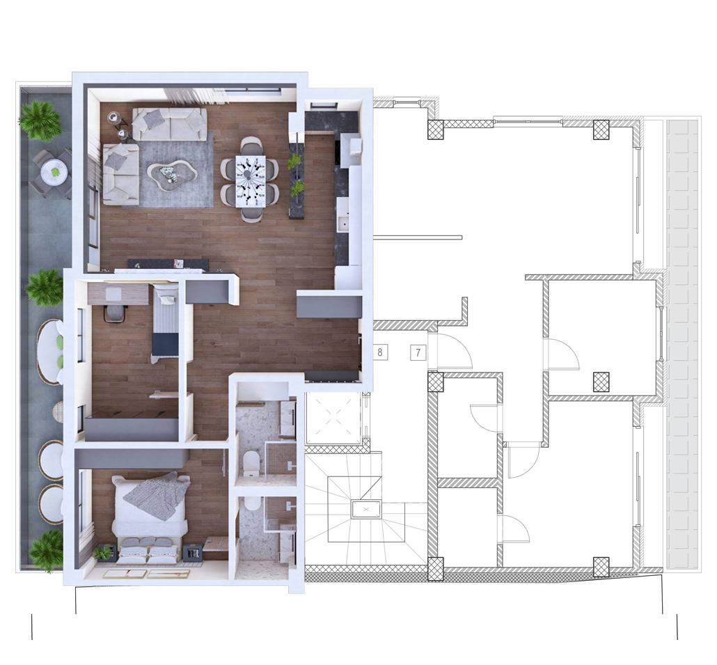 Трособен стан 8 – Ченто